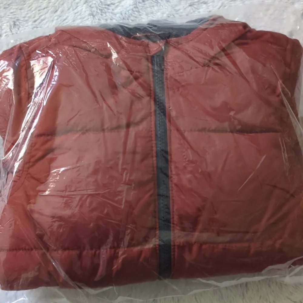 NWT 3T Old Navy Water-Resistant Hooded Puffer Jacket Coat Sienna Desert Rust